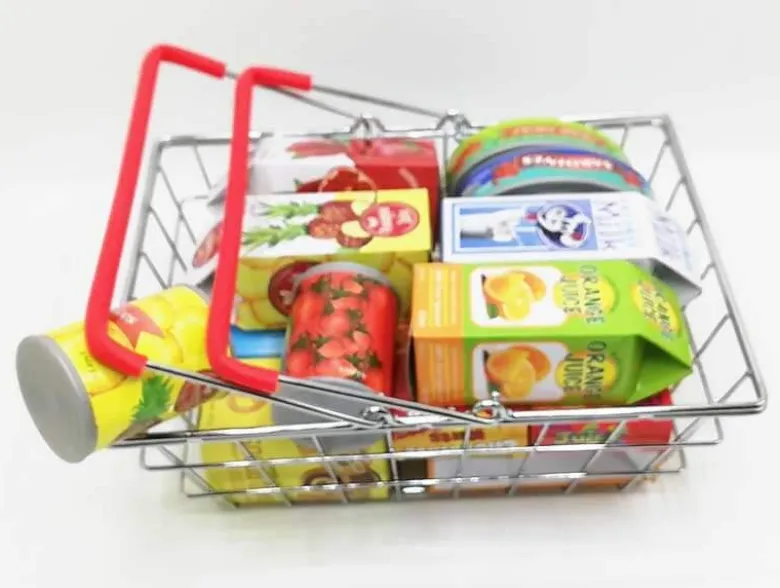 Kundkorg med leksaksmat 15 delar