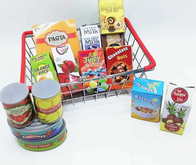 Kundkorg med leksaksmat 15 delar