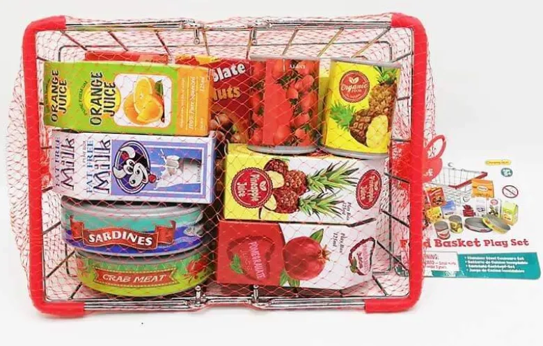 Kundkorg med leksaksmat 15 delar