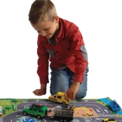 Lekmatta med LED Trafikljus till leksaksbilar Kids Globe