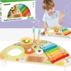Leksaksinstrument i trä slagverksinstrument för den lilla musikern Tooky Toy