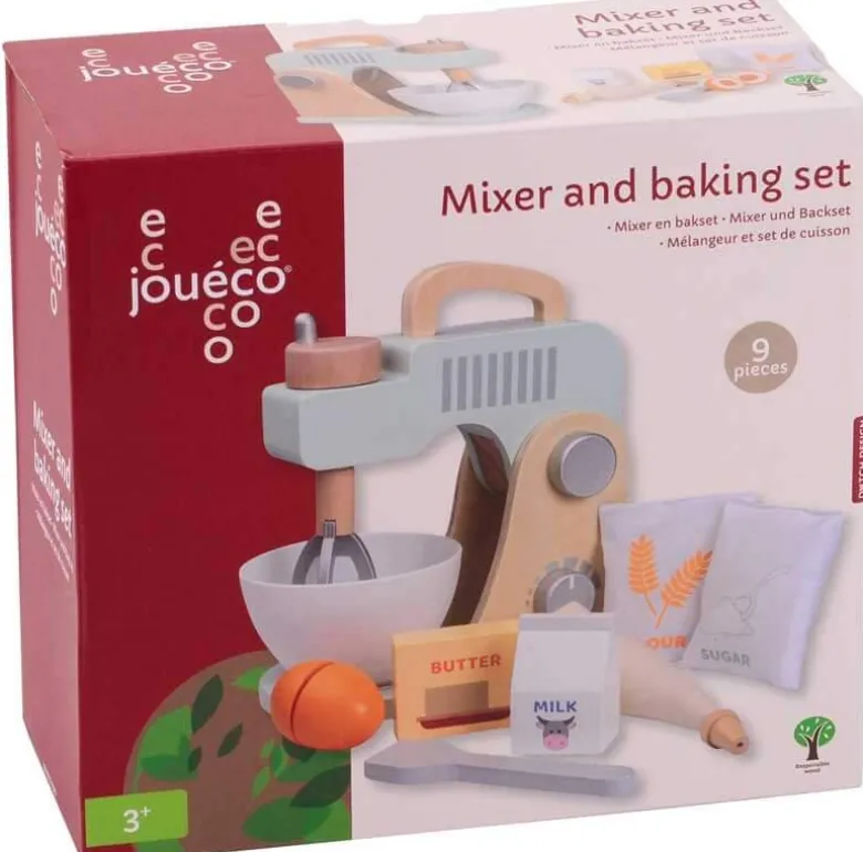 Leksaksmixer och bakset i trä till barn Jouéco
