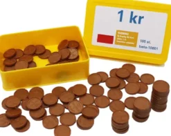 Leksakspengar 1 kr mynt 100 st
