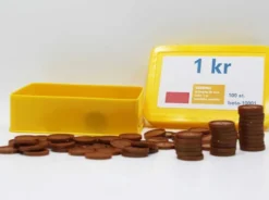 Leksakspengar 1 kr mynt 100 st
