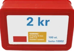 Leksakspengar 2 kr mynt 100 st