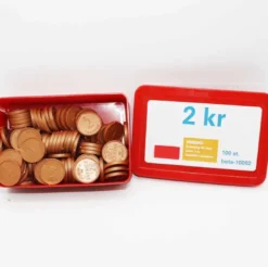Leksakspengar 2 kr mynt 100 st