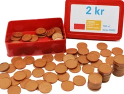 Leksakspengar 2 kr mynt 100 st