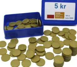 Leksakspengar 5 kr mynt 100 st