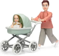 Lundby Docka med bebis och barnvagn