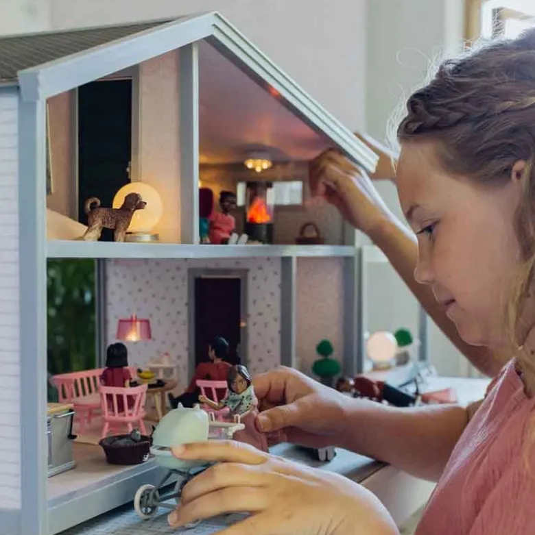 Lundby Docka med bebis och barnvagn