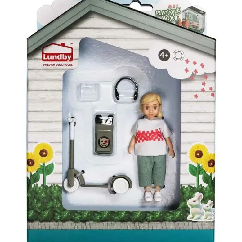 Lundby Docka med sparkcykel