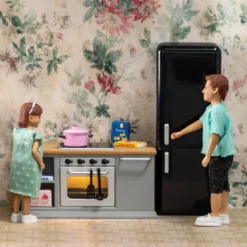 Lundby Spis och Kylskåp Set grå och svart