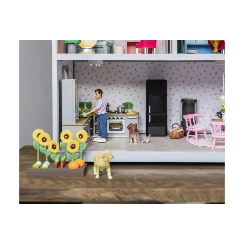 Lundby Spis och Kylskåp Set grå och svart