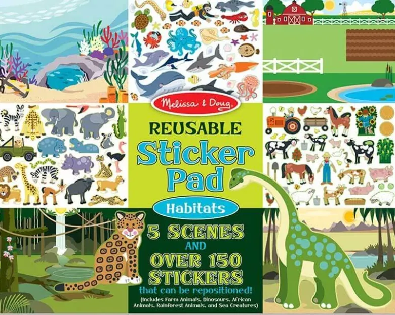 Melissa & Doug Stickers djur Återanvändbara