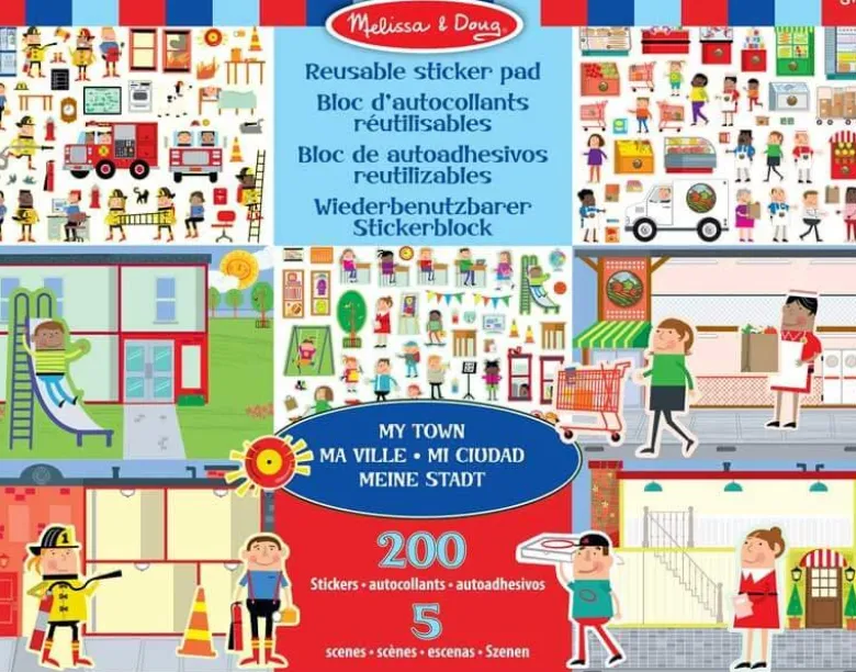Melissa & Doug Stickers Stadstema Återanvändbara