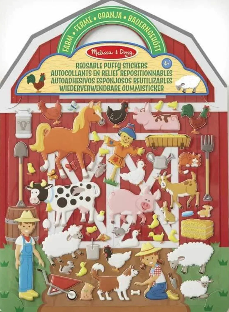 Melissa & Doug Stickers Tjocka Bondgård Återanvändbara
