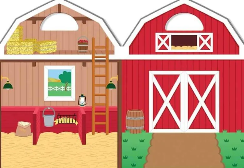 Melissa & Doug Stickers Tjocka Bondgård Återanvändbara