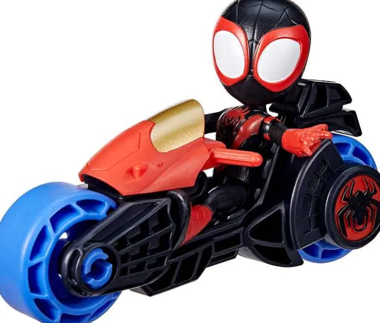 Miles Morales Motorcykel och Figur 10 cm Spidey and his Amazing Friends