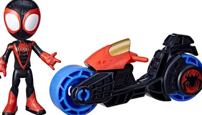 Miles Morales Motorcykel och Figur 10 cm Spidey and his Amazing Friends