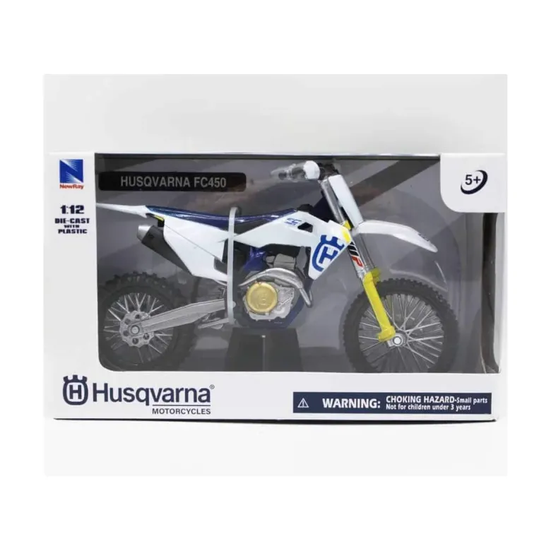 Motocross Husqvarna FC450 Lekaksmotorcykel 1:12