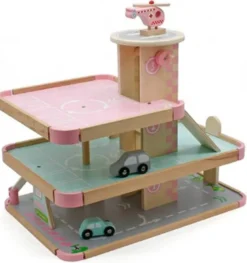 Parkeringsgarage Pastellfärger Woodi World Toy