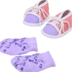 1 par Skor och 1 par sockar till dockor 35-40 cm