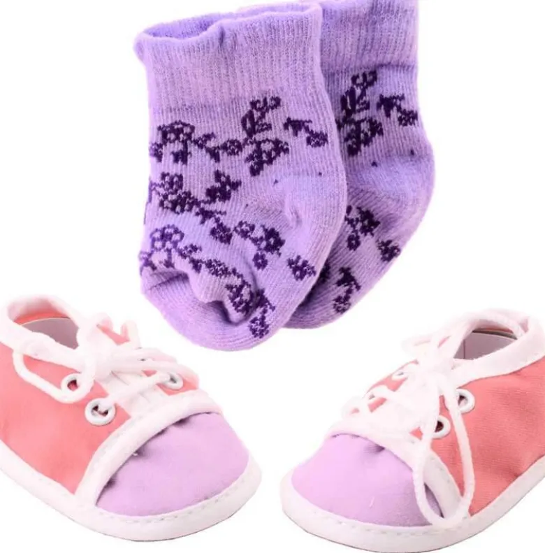 1 par Skor och 1 par sockar till dockor 35-40 cm