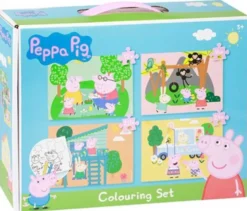 Peppa Pig Greta Gris barnpussel att måla 3 st pennor