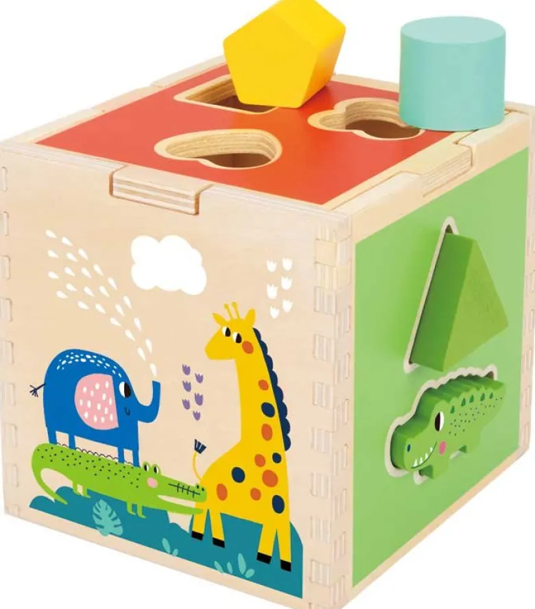 Plocklåda och Sorteringslåda i trä leksak Tooky Toy
