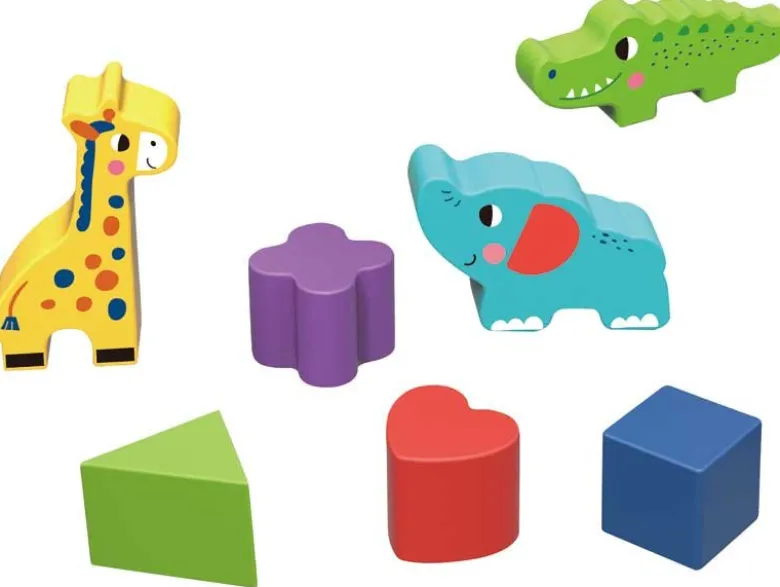 Plocklåda och Sorteringslåda i trä leksak Tooky Toy