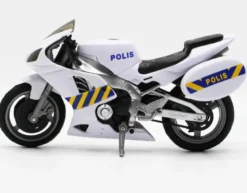 Polismotorcykel Leksak med ljud 1:12