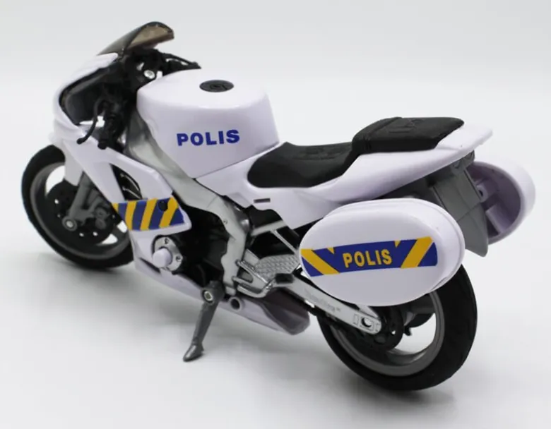 Polismotorcykel Leksak med ljud 1:12