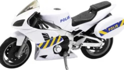 Polismotorcykel Leksak med ljud 1:12