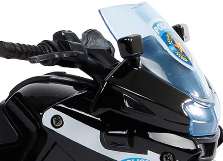 Polismotorcykel Police USA Leksaksmotorcykel med ljud Kids Globe 13 cm