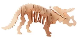 Pussel 3D Dinosaurie Plywood Triceratops