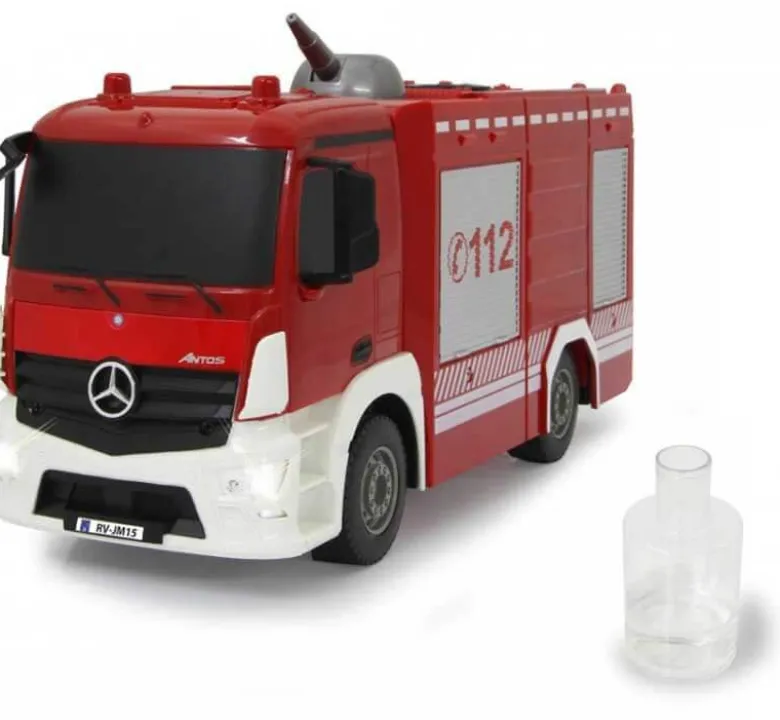 Radiostyrd Brandbil Lastbil Mercedes Antos med vattenkanon Jamara 1:26 2,4 GHz