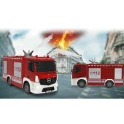 Radiostyrd Brandbil Lastbil Mercedes Antos med vattenkanon Jamara 1:26 2,4 GHz