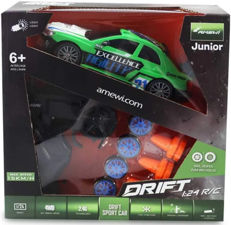 Radiostyrd Drifting bil Grön 4WD Amewi