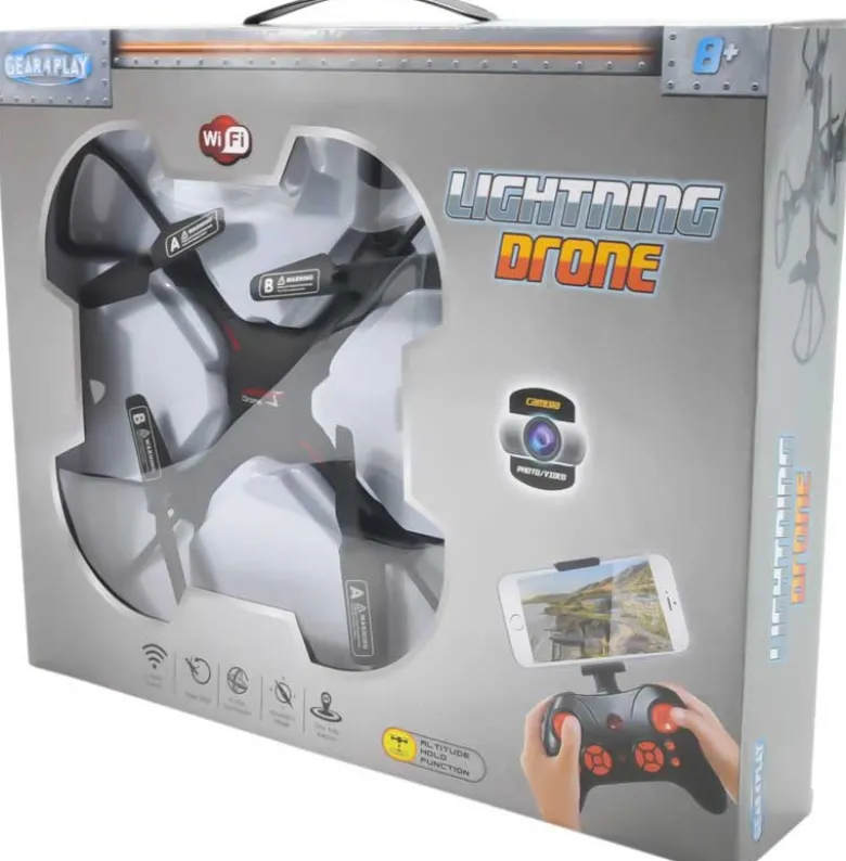 Radiostyrd Drönare Lightning Drone Altitude-Hold Gear4Play