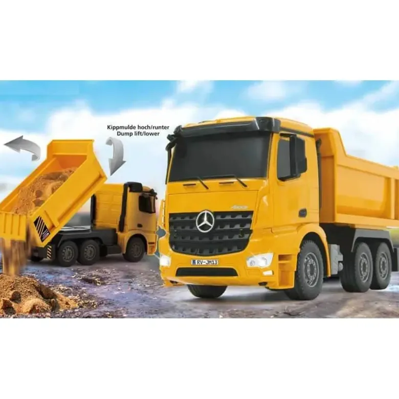 Radiostyrd Lastbil Dump Truck Tippflak Mercedes Arocs Jamara 1:26 - 2,4 GHz
