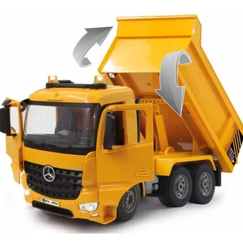 Radiostyrd Lastbil med Tippflak Mercedes Arocs Jamara 1:20 - 2,4 GHz