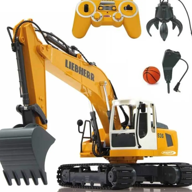 Radiostyrd Liebherr Grävmaskin R936 med Rivningsset Jamara 1:20 - 2,4 GHz