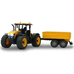 Radiostyrd Traktor JCB Fastrac med släpkärra Jamara 1:24
