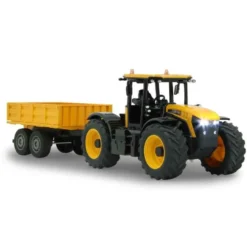 Radiostyrd Traktor JCB Fastrac med släpkärra Jamara 1:24
