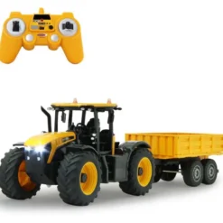 Radiostyrd Traktor JCB Fastrac med släpkärra Jamara 1:24