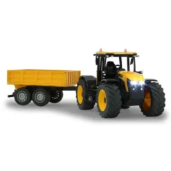 Radiostyrd Traktor JCB Fastrac med släpkärra Jamara 1:24