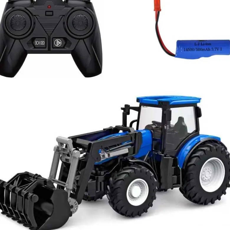 Radiostyrd Traktor med skopa, ljus och ljud