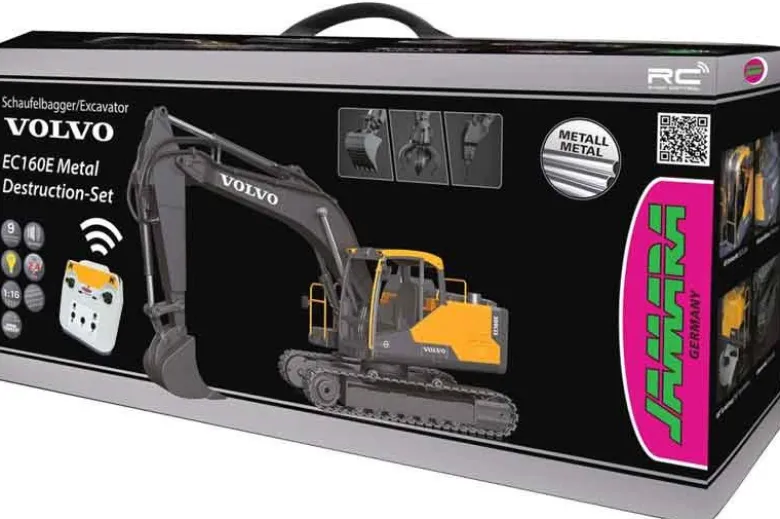 Radiostyrd Volvo Grävmaskin EC160E Metallväxlar Jamara