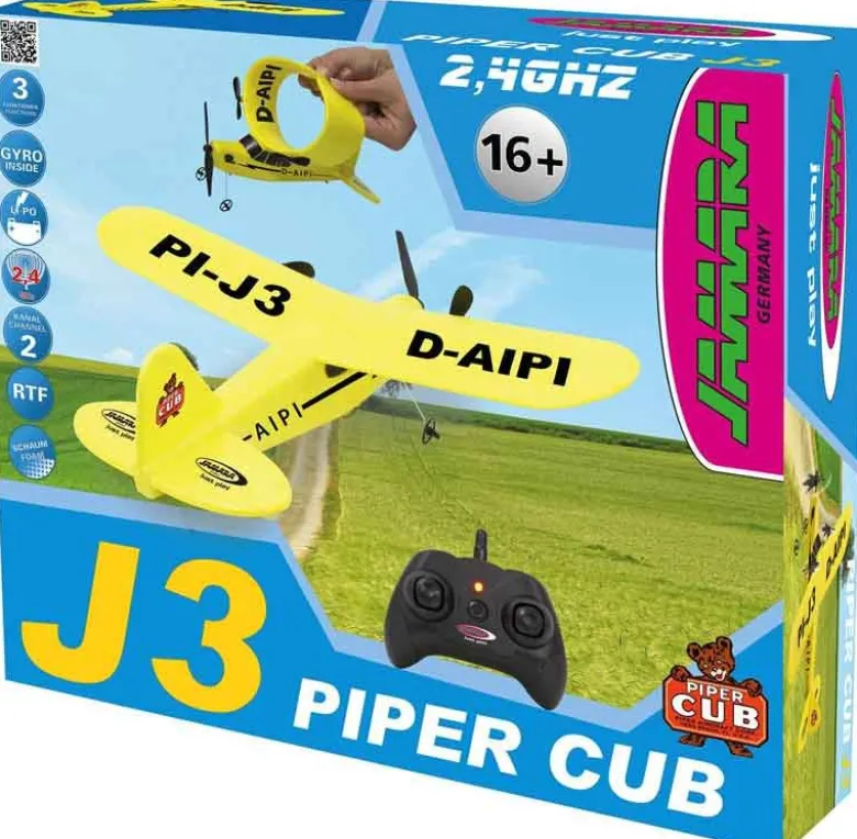 Radiostyrt Flygplan Piper J3-Club Gyro 2,4 Ghz Jamara
