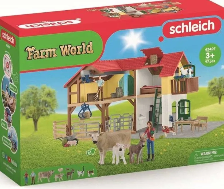 Schleich Bondgård med Figurer och Bondgårdsdjur 42407